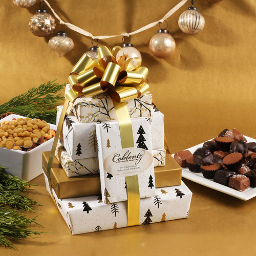 Gold Wrapped Celebration Tower