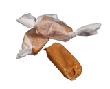 Buttery, soft caramel, sprinkled with sea salt and wrapped in waxed paper.
